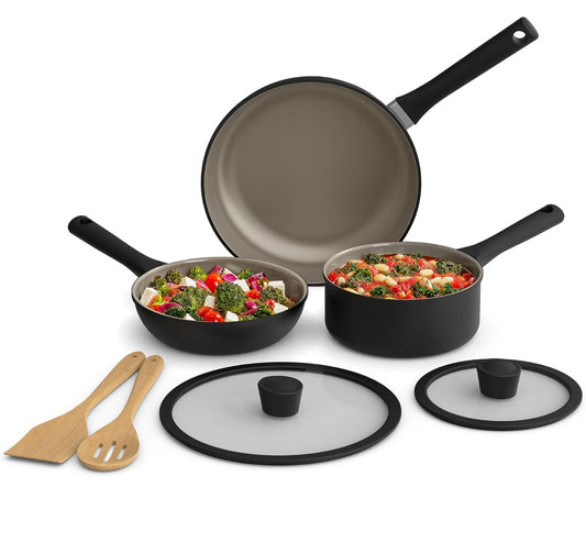 bella Juego de utensilios de cocina de 7 piezas con revestimiento antiadherente de cerámica