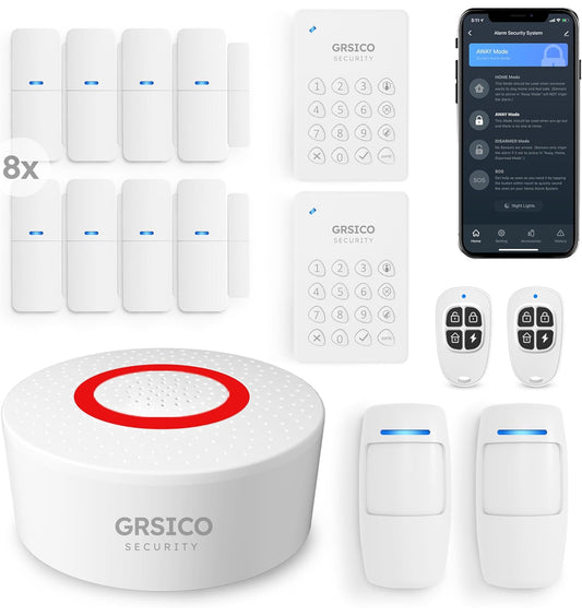 Sistema de alarma inalámbrico para el hogar, kit de 15 piezas, sistema de alarma WiFi para seguridad del hogar